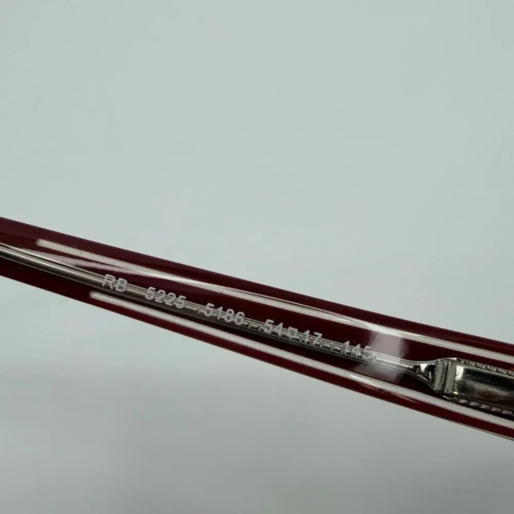 Ray Ban RB 5225 5186 Berry Pink Rectangle Eyeglasses Frames 54-17-145